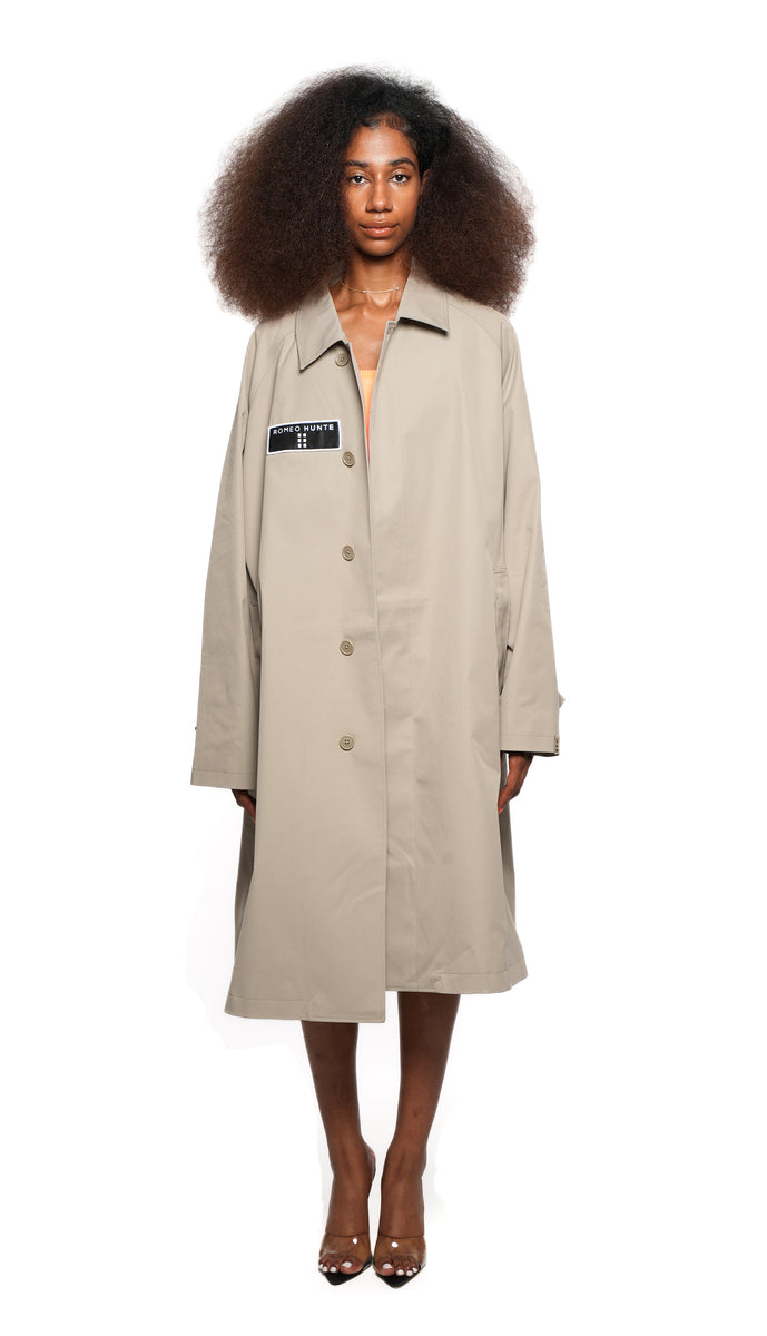 Raglan Trench Coat RH 3D Patch Logo (W) – Romeo Hunte