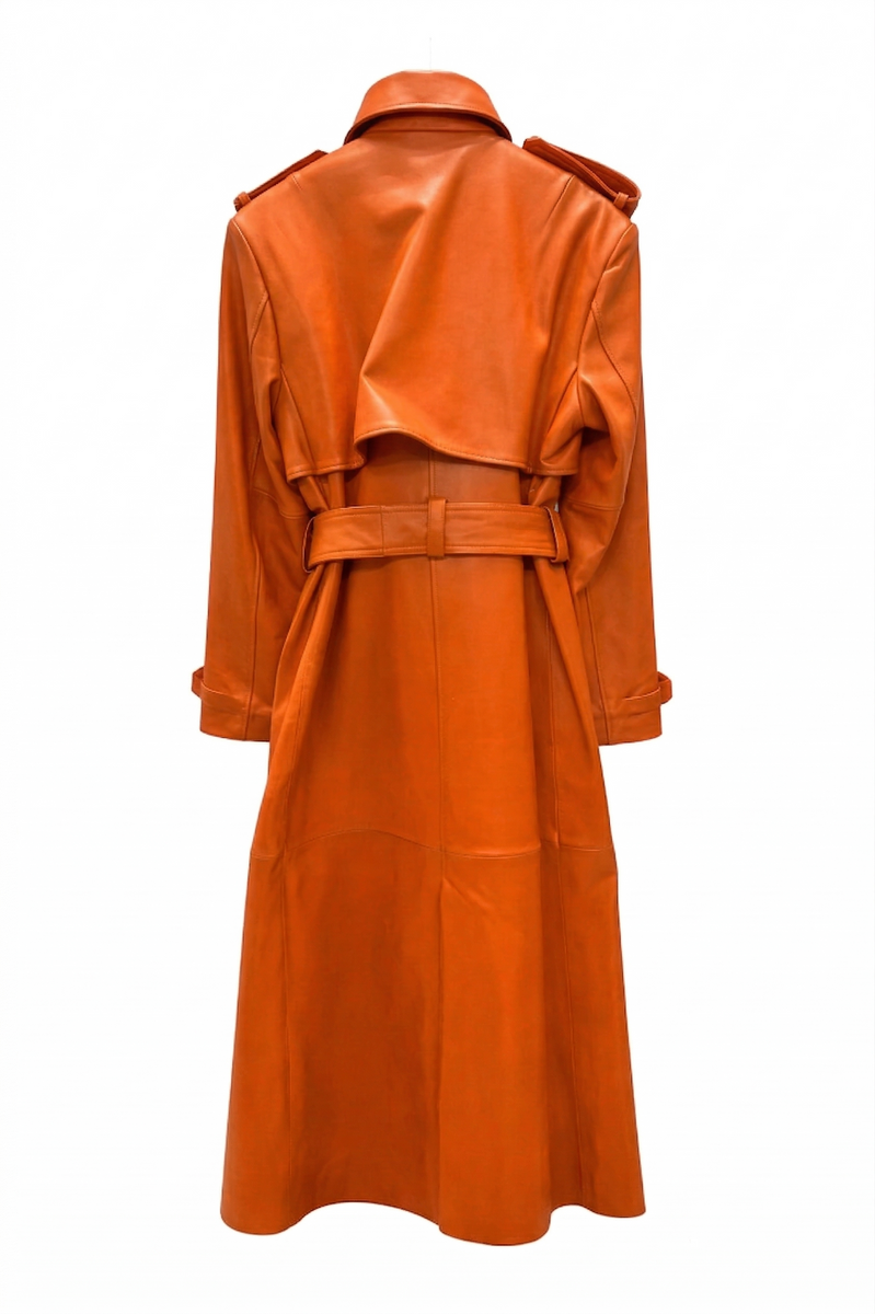 The Fulton Trench Coat PRE-ORDER F'26 - Orange – Romeo Hunte
