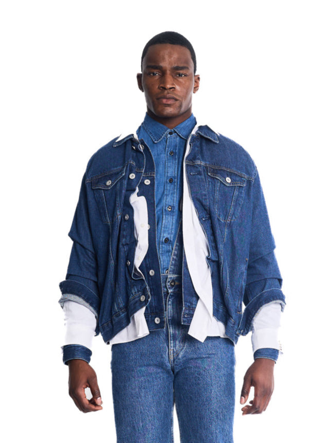 DENIM LAYERED JACKET (M) – Romeo Hunte