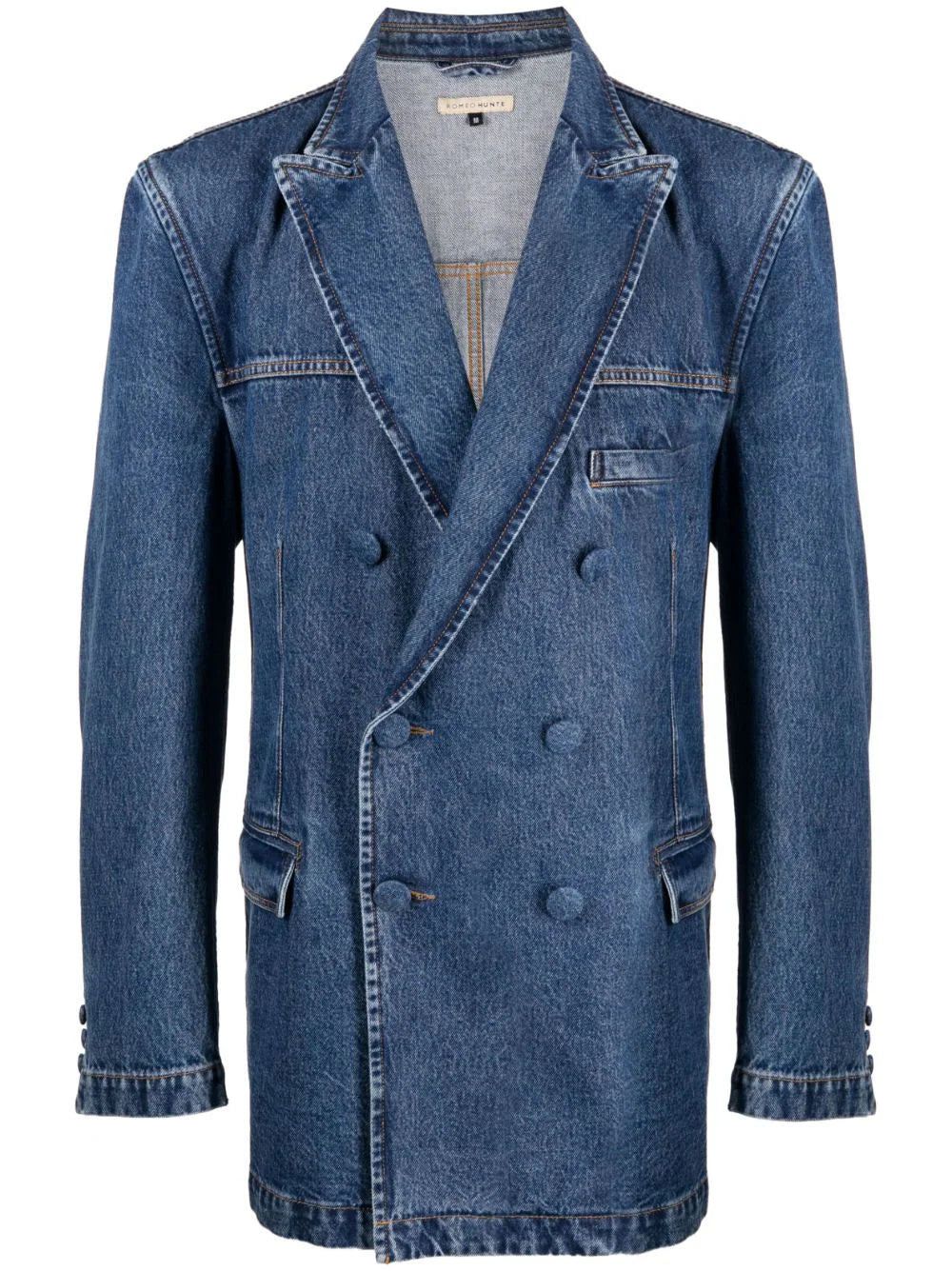 Men's denim blazer jacket hot sale