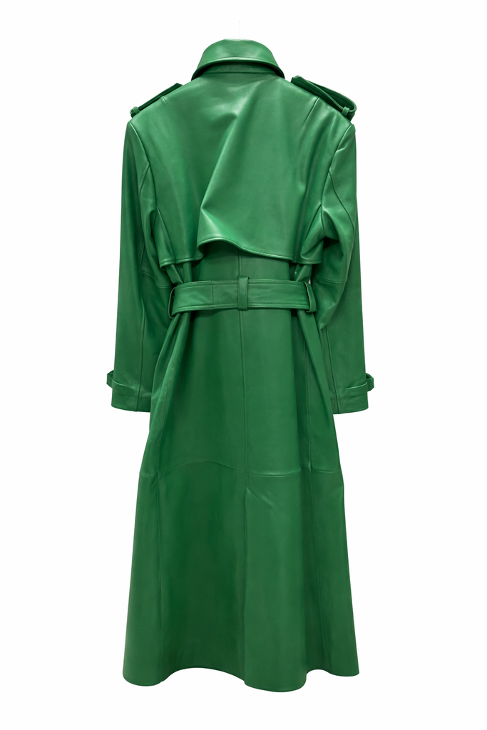 green trench dress Arcs and Collars Trench Jacket Dress - Green(Loden Frost)