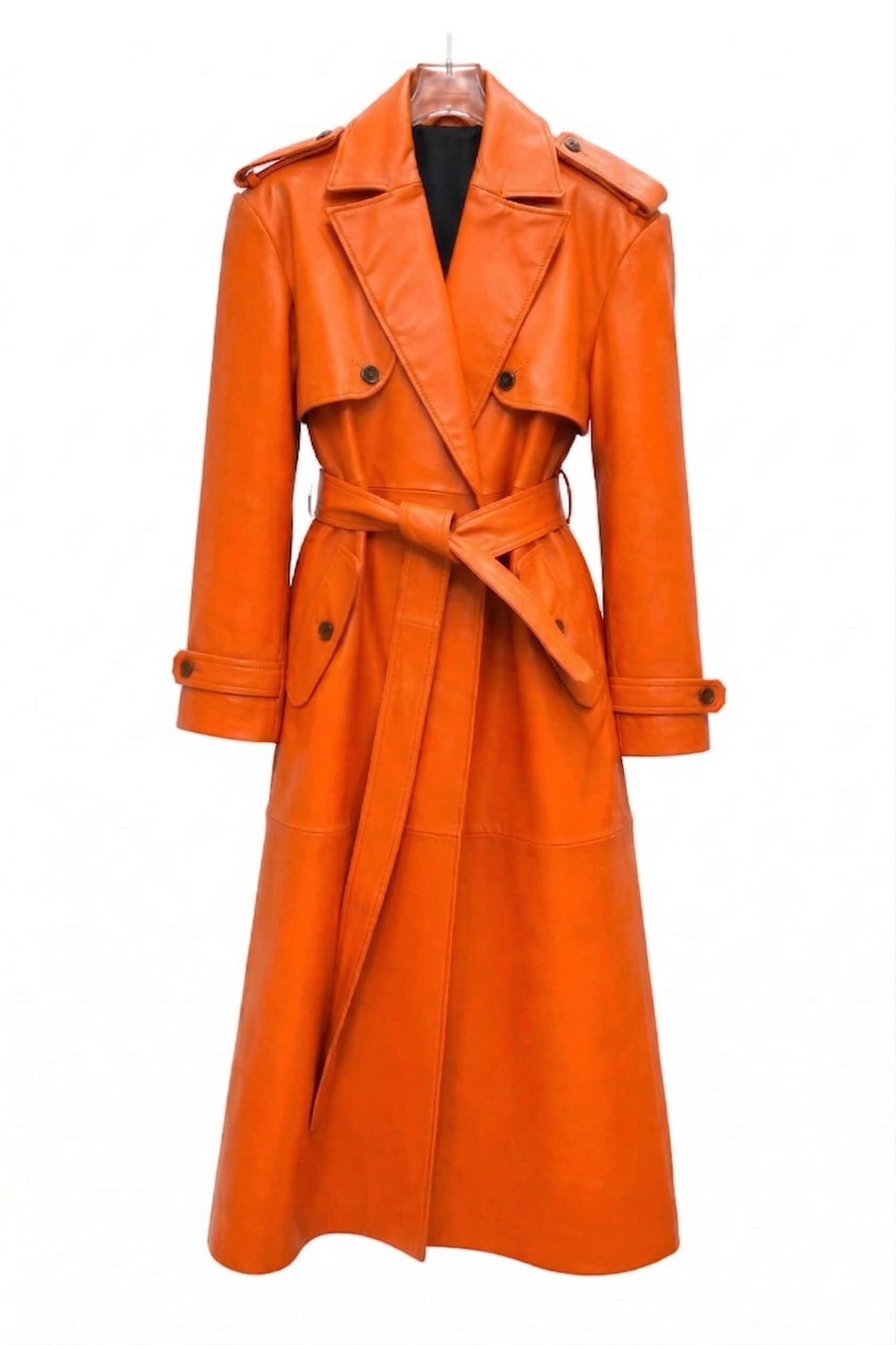 The Fulton Trench Coat PRE-ORDER F'26 - Orange – Romeo Hunte