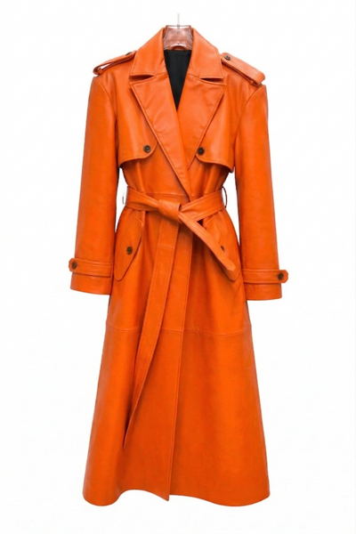 The Fulton Trench Coat PRE-ORDER F'26 - Orange – Romeo Hunte