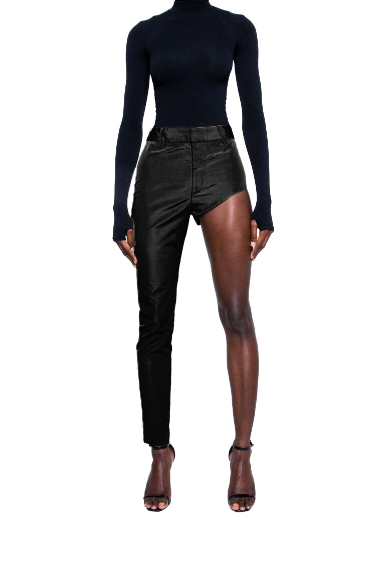 BLACK ONE-LEG PANT – Romeo Hunte